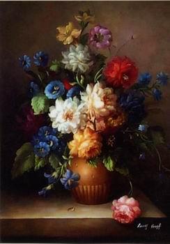 unknow artist Floral, beautiful classical still life of flowers.087